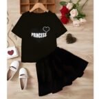 baby girls t-shirt & skirt  black