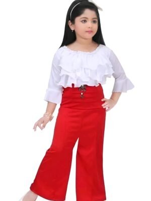 girls western wear pant & top